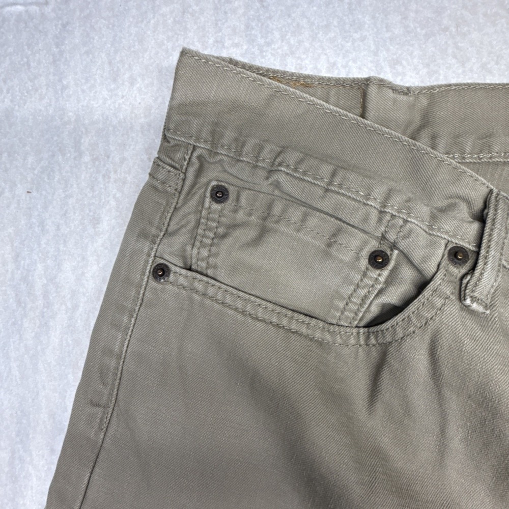 Levi's 505 Mens Pants Khaki Chino Straight Fit Cotton Casual Brown Levis W38X32 - Picture 4 of 15